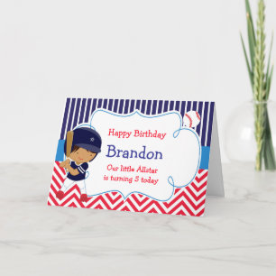 Baseball Niedlich American Boy Geburtstag Karte