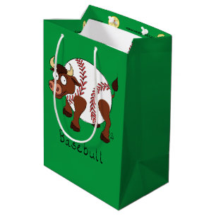 Baseball Niedlich Kids Cartoon Bull Mittlere Geschenktüte