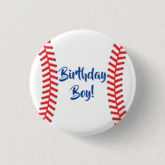 Baseball Niedlich Sports 1. Geburtstag Party Button (Vorderseite)