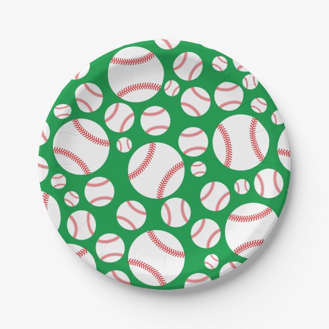 Baseball Niedlich Sports Kinderparty Pappteller (Vorderseite)