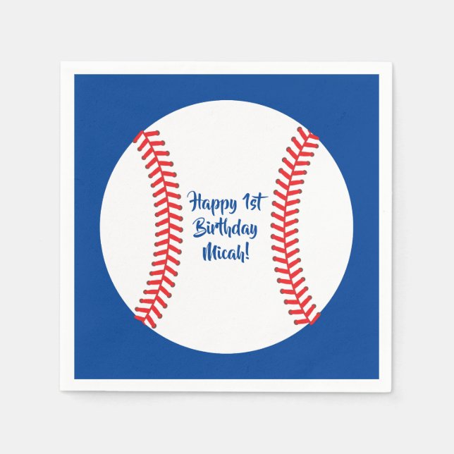 Baseball Niedlich Sports Kinderparty Serviette (Vorderseite)
