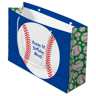 Baseball-niedlicher Sport-1. Geburtstags-Party Große Geschenktüte