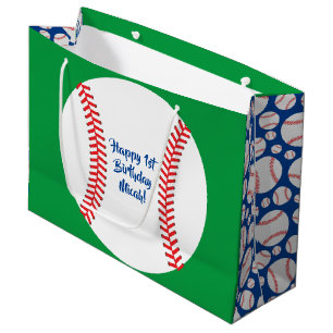 Baseball-niedlicher Sport-1. Geburtstags-Party Große Geschenktüte