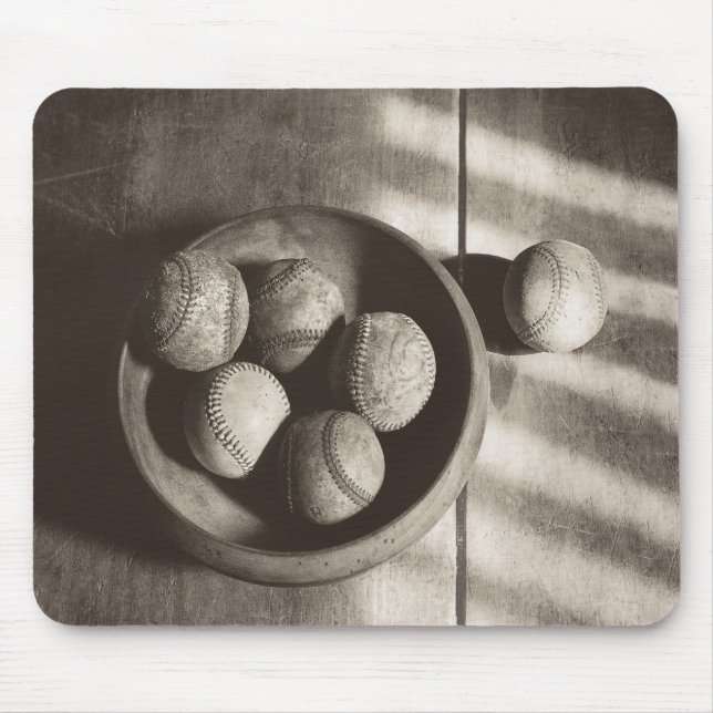 Baseball Nostalgie - Baseballs Mousepad (Vorne)