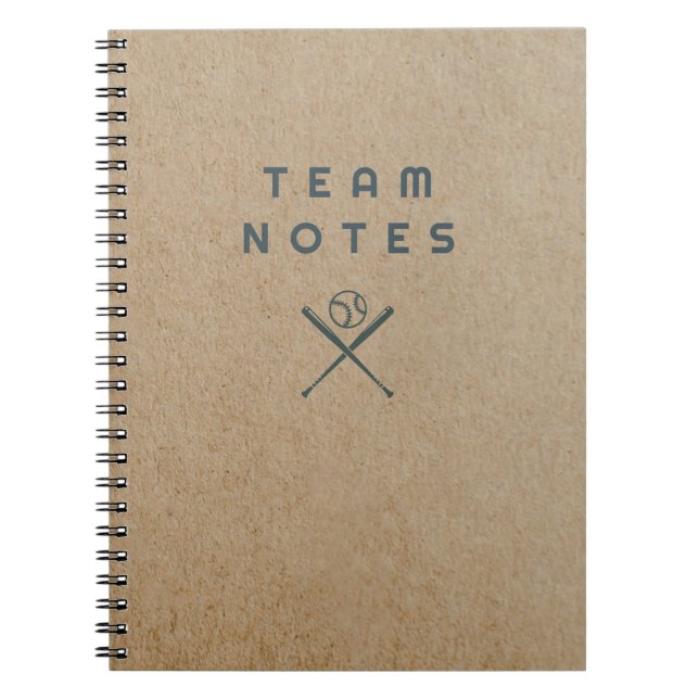 Baseball-Notizen - für Trainer, Spieler und Fans Notizblock (Vorderseite)