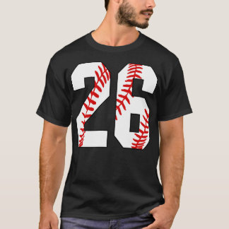 Baseball Number 26 26 Baseball Jersey Favorite Pl T-Shirt