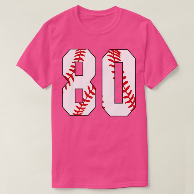 Baseball Number 80 80 Baseball Jersey Favorite Pl T-Shirt (Design vorne)