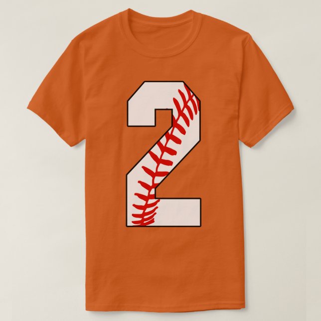 Baseball Nummer 2 Baseball Jersey Lieblingsspiel T-Shirt (Design vorne)