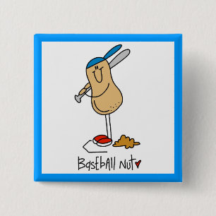 Baseball-Nuss-T-Shirts und Geschenke Button