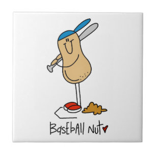 Baseball-Nuss-T-Shirts und Geschenke Fliese