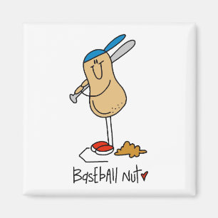 Baseball-Nuss-T-Shirts und Geschenke Magnet