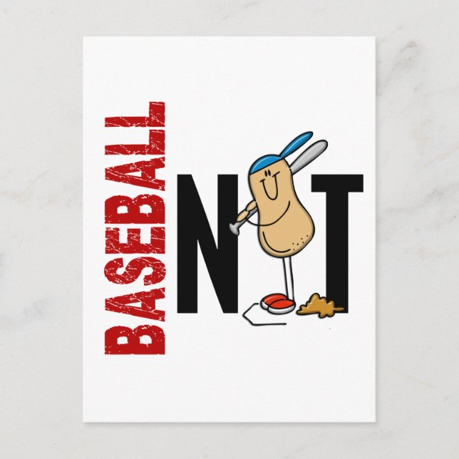 Baseball Nut 1 Postkarte (Vorderseite)