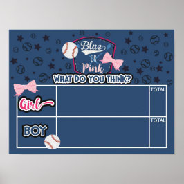 Baseball oder Bogen stimmen ab Poster