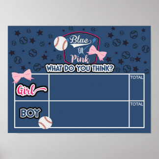 Baseball oder Bogen stimmen ab Poster