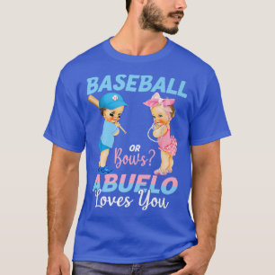 Baseball oder Bows Abuelo Lieben Sie Baby Geschlec T-Shirt