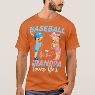 Baseball oder Bows Grandpa Lieben Sie Baby Geschle T-Shirt