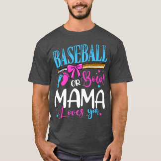 Baseball oder Bows Mama Lieben Sie rosa oder blaue T-Shirt