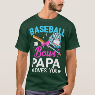 Baseball oder Bows Papa-Lieben Sie Geschlecht zeig T-Shirt