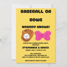 Baseball oder rosa Schleifen - Geschlechtsenthüllu