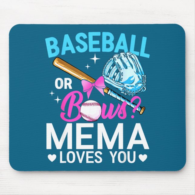 Baseball oder Schleifen mema liebt Geschlecht enth Mousepad (Vorne)
