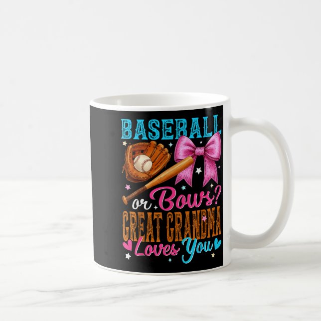 Baseball Oder Schleifen Urgroßmutter Liebt Dich Ge Kaffeetasse (Rechts)