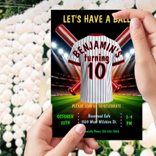 Baseball oder Softball Einladung zum Geburtstag