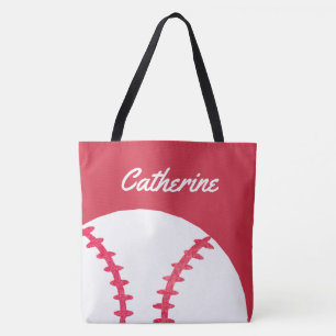 Baseball-oder Softball-rote personalisierte Kinder Tasche