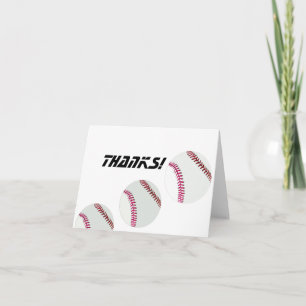 Baseball oder Softbälle Dankeskarte