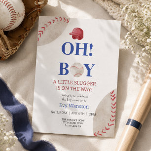 Baseball Oh, boy Babyparty-Einladung Einladung