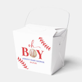 Baseball Oh Boy Brown White Baby Dusche Geschenkschachtel