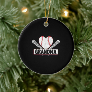 Baseball Oma | Familienbaseball Liebhaber Keramik Ornament
