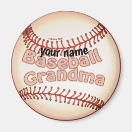 Baseball Oma individuelle Name Magnet