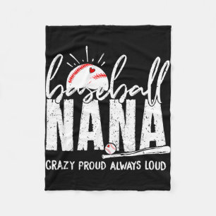 Baseball-Oma total stolz laut lustig Oma Baseball Fleecedecke