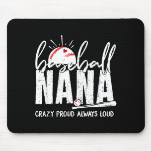 Baseball-Oma total stolz laut lustig Oma Baseball Mousepad
