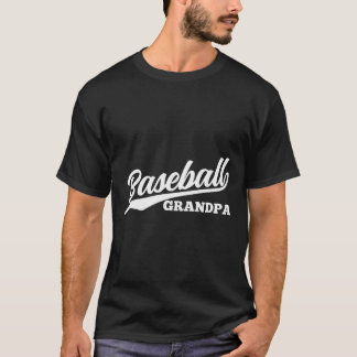 Baseball Opa 1970S Retro Cursive Schriftart Dunkel T-Shirt