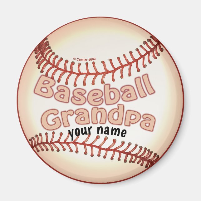 Baseball Opa Magnet (Vorne)
