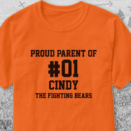 Baseball Orange Black Team T-Shirt