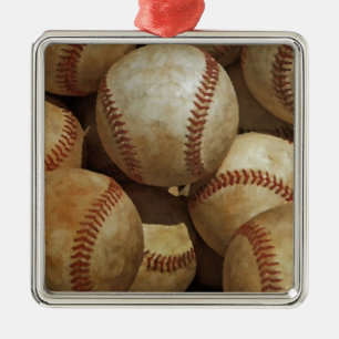 Baseball Ornament Aus Metall