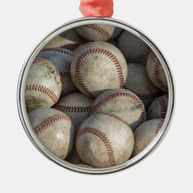 Baseball Ornament Aus Metall (Vorne)