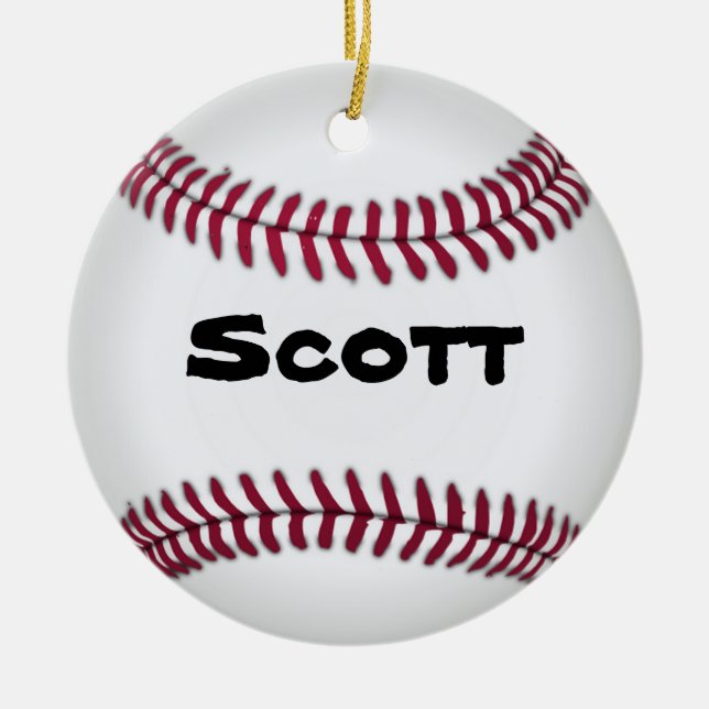 Baseball-Ornament Keramikornament (Vorne)