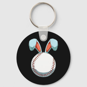 Baseball Ostern Sonnige Ohren Ostereier Jäger Bas Schlüsselanhänger