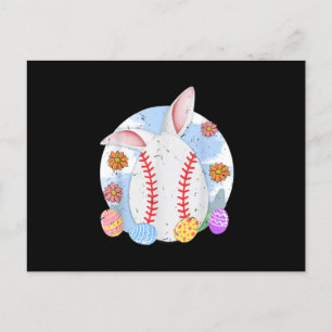 Baseball Ostern Sonniges Ostern Baseball Bunny Postkarte