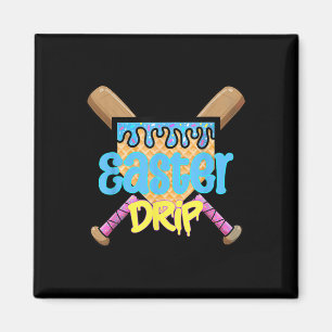 Baseball Osterplatte Zuhause Bat Ice Creme Tropfen Magnet