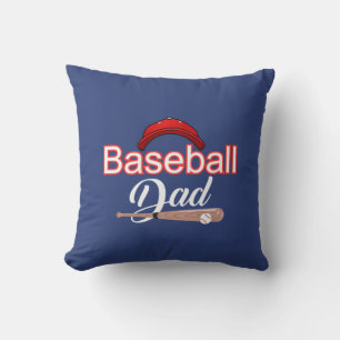 Baseball Papa Familie sportlich moderne Textgrafik Kissen