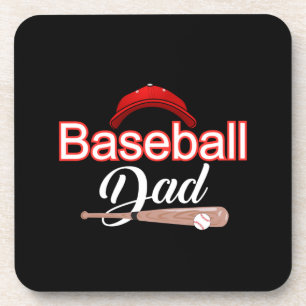 Baseball Papa-Familie sportlich motiviert modernen Getränkeuntersetzer