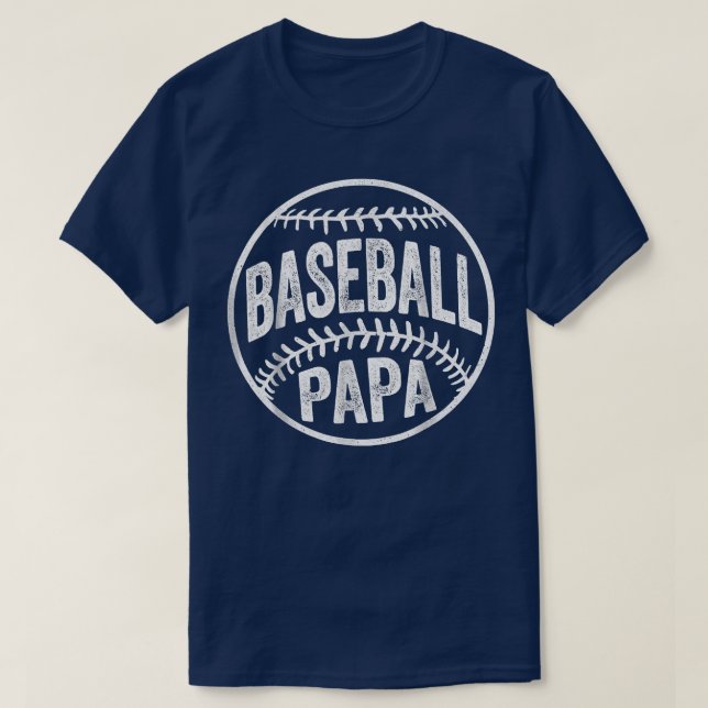 Baseball Papa T Coach Vatertag T-Shirt (Design vorne)