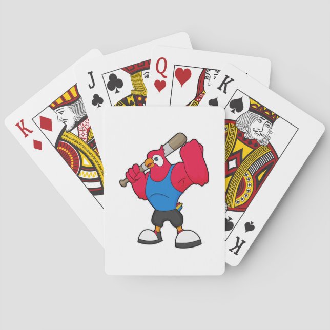 Baseball-Papagei Spielkarten (Rückseite)