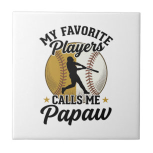 Baseball Papaw Lieblingsspieler Vintage-Shirt Desi Fliese