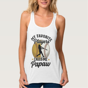 Baseball Papaw Lieblingsspieler Vintage-Shirt Desi Tank Top