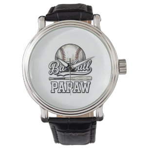 Baseball Papaw Vintage Gravur Shirt Design_1 Armbanduhr